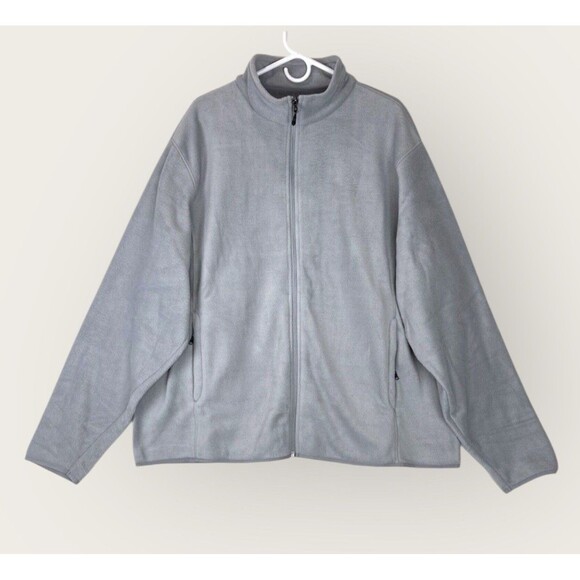Amazon Essentials Men’s Full-Zip Fleece Jacket Gray XXL Lightweight - Picture 2 of 11